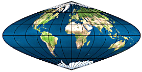 Sinusoidal projection - Living Earth database
