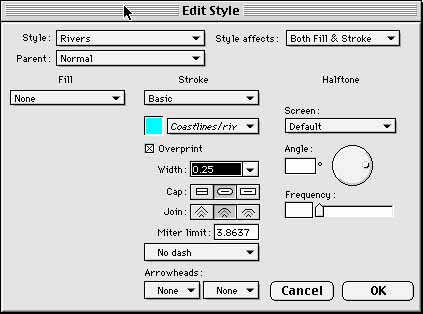 Edit Style Dialog Box